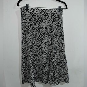 SHEIN Dalmatian print midi skirt